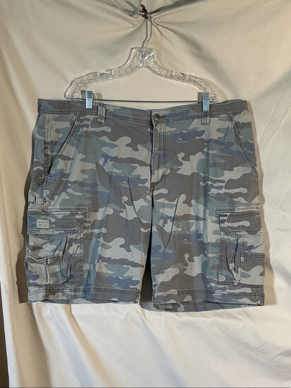RedHead Men's Gray and Blue Camo Cargo Shorts